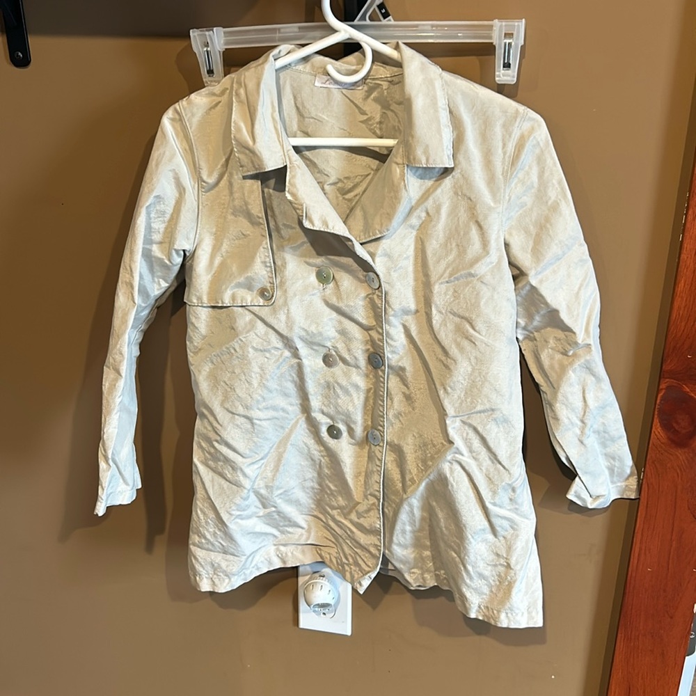 Off brand shiny white gold jacket